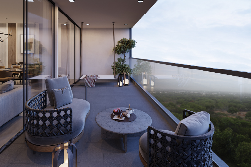 Riviera Select by Goyal & Co. architectural view in Behind the Renowned Iscon Temple and Off Ambli Road